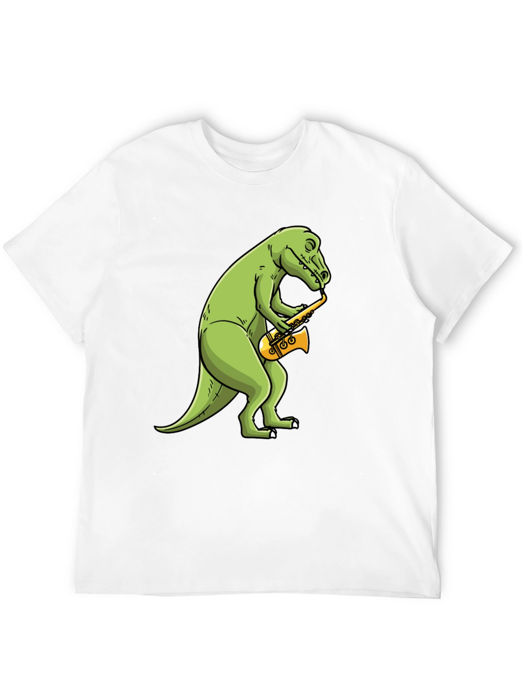 Dino Sax T-Shirt - Black Cotton Tee