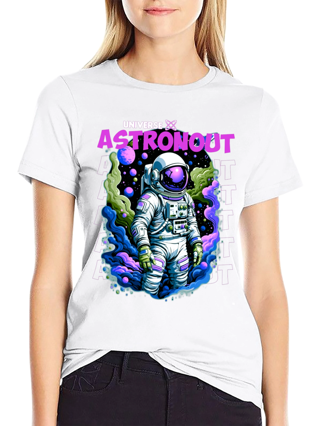 Universe Astronaut Graphic T-Shirt