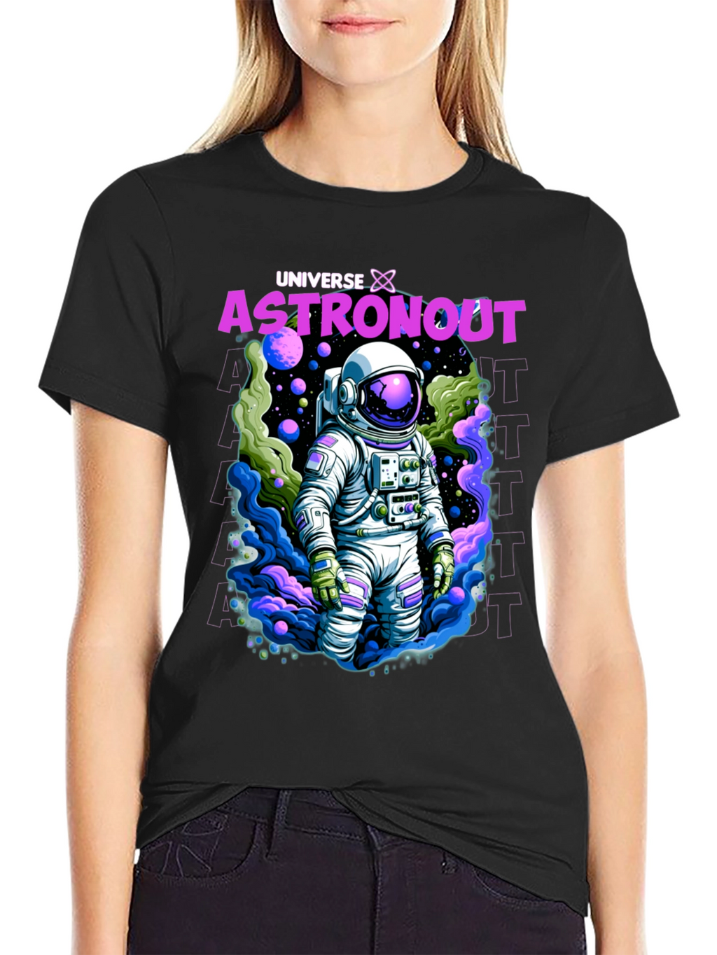 Universe Astronaut Graphic T-Shirt