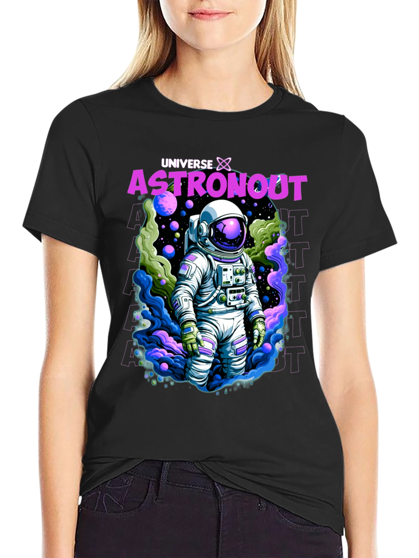 Universe Astronaut Graphic T-Shirt