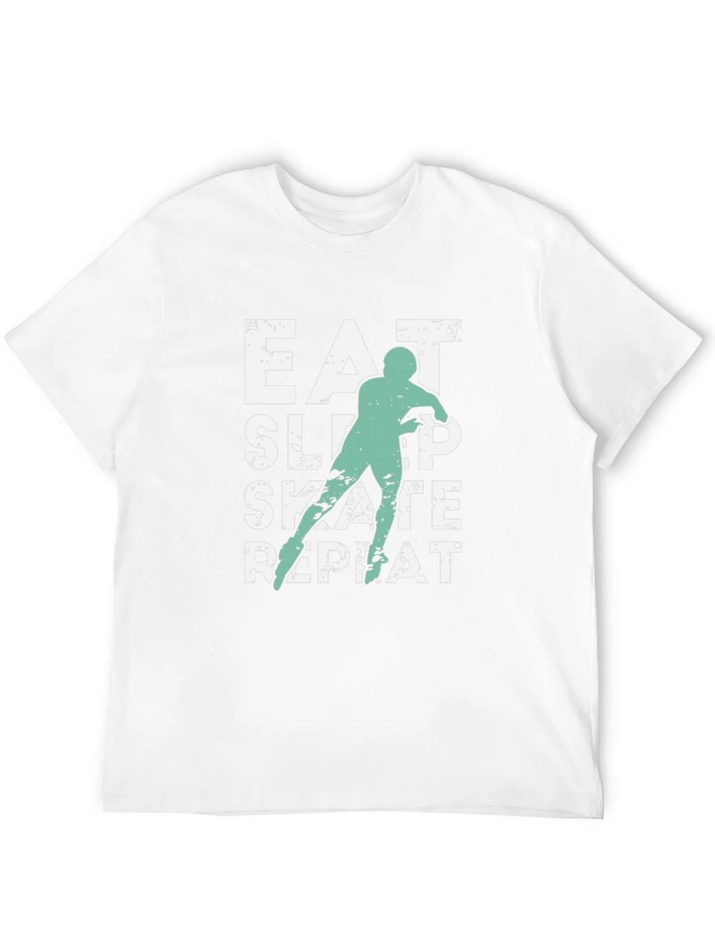 Eat Sleep Skate Repeat Black T-Shirt