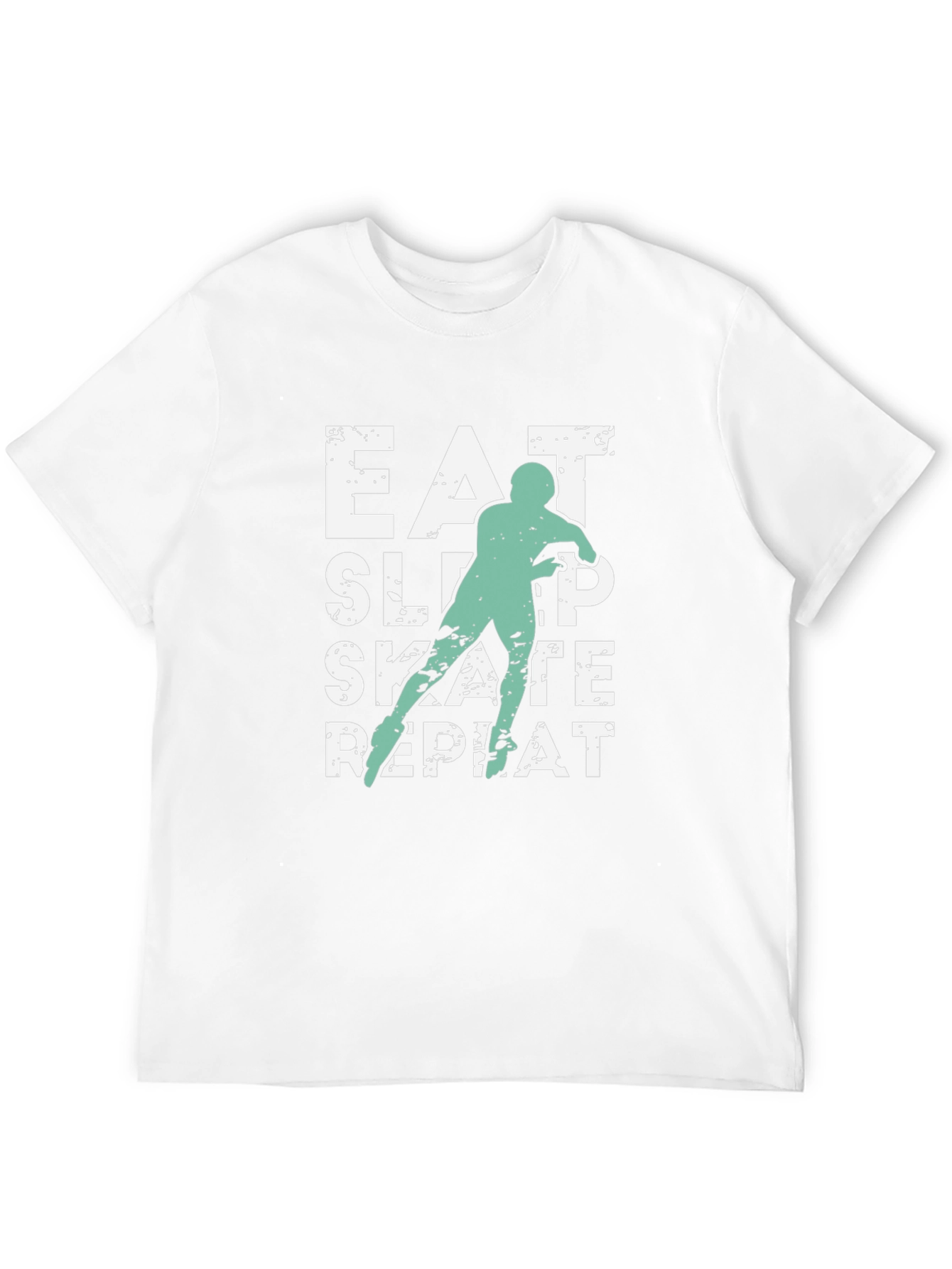 Eat Sleep Skate Repeat Black T-Shirt