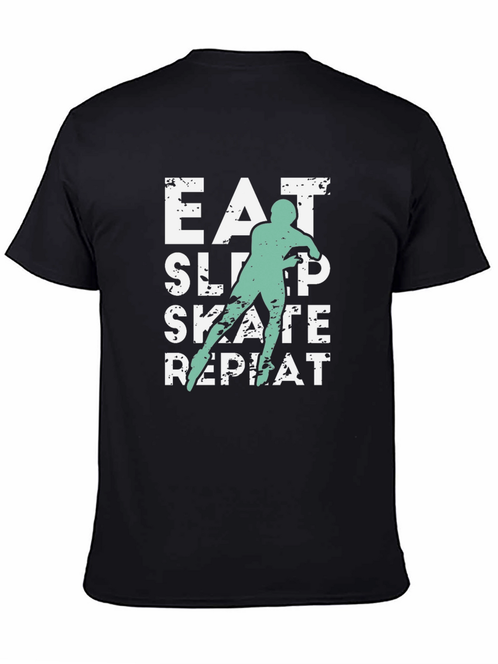 Eat Sleep Skate Repeat Black T-Shirt
