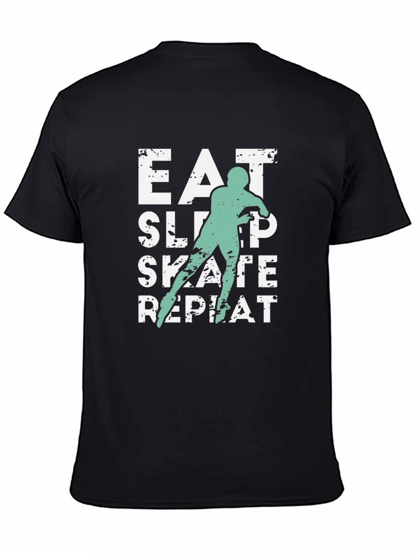 Eat Sleep Skate Repeat Black T-Shirt