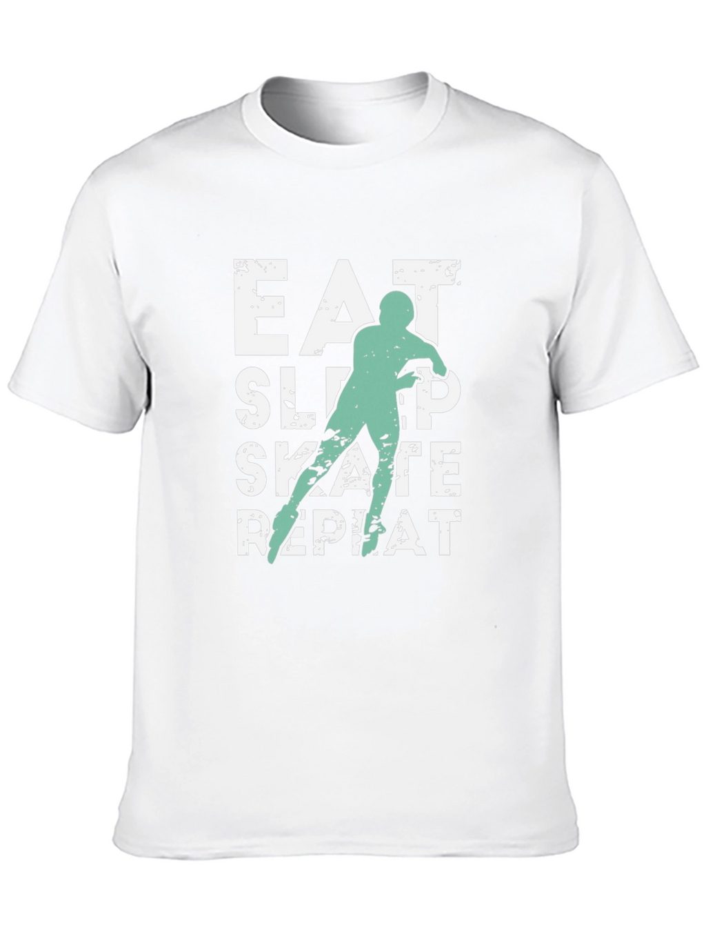 Eat Sleep Skate Repeat Black T-Shirt