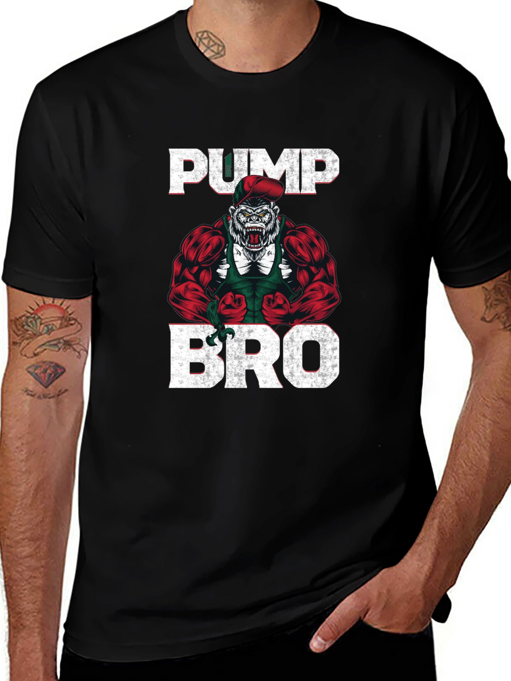 Pump Bro Gorilla Graphic T-Shirt