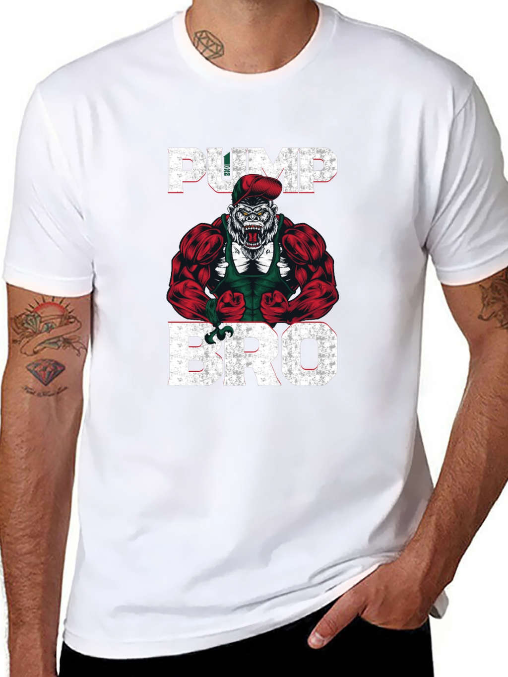 Pump Bro Gorilla Graphic T-Shirt