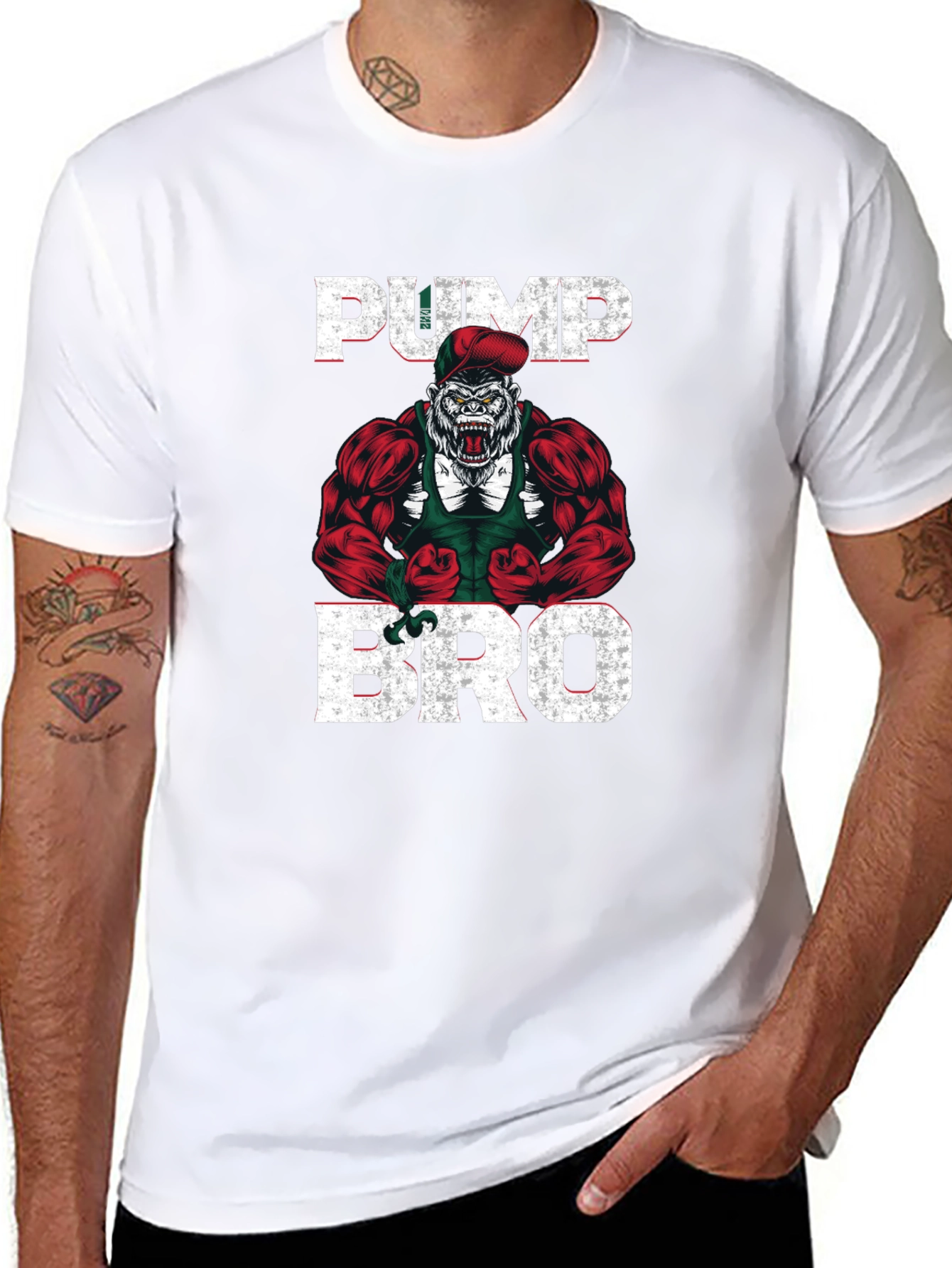 Pump Bro Gorilla Graphic T-Shirt