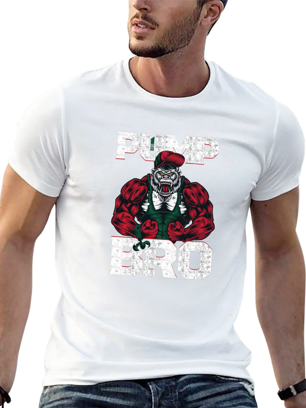 Pump Bro Gorilla Graphic T-Shirt