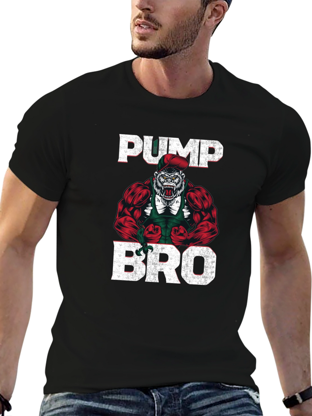 Pump Bro Gorilla Graphic T-Shirt