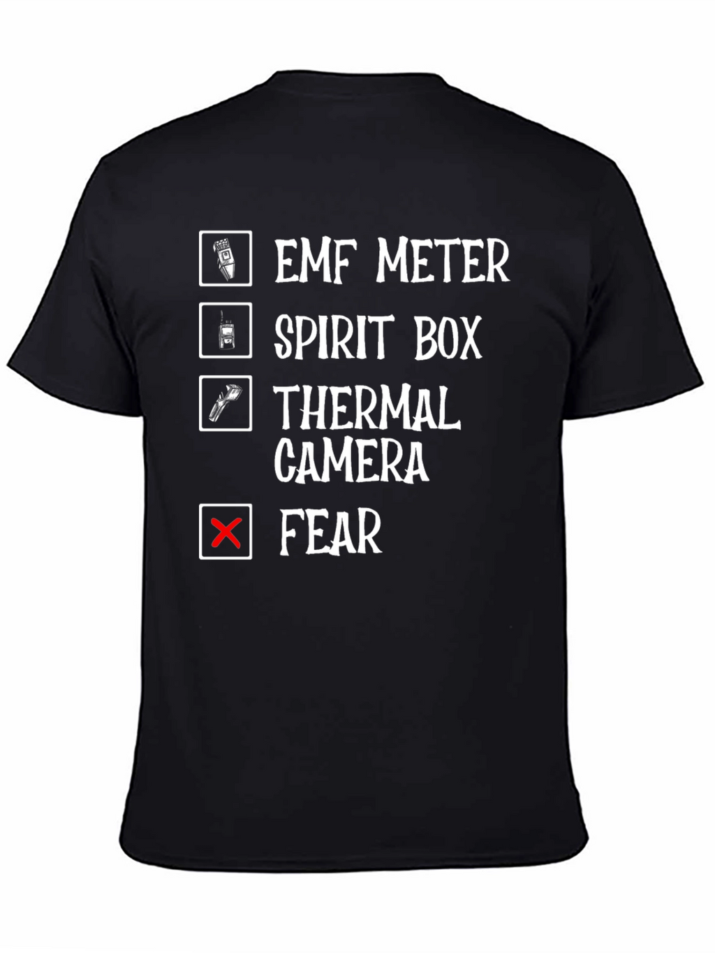 Ghost Hunting Checklist T-Shirt