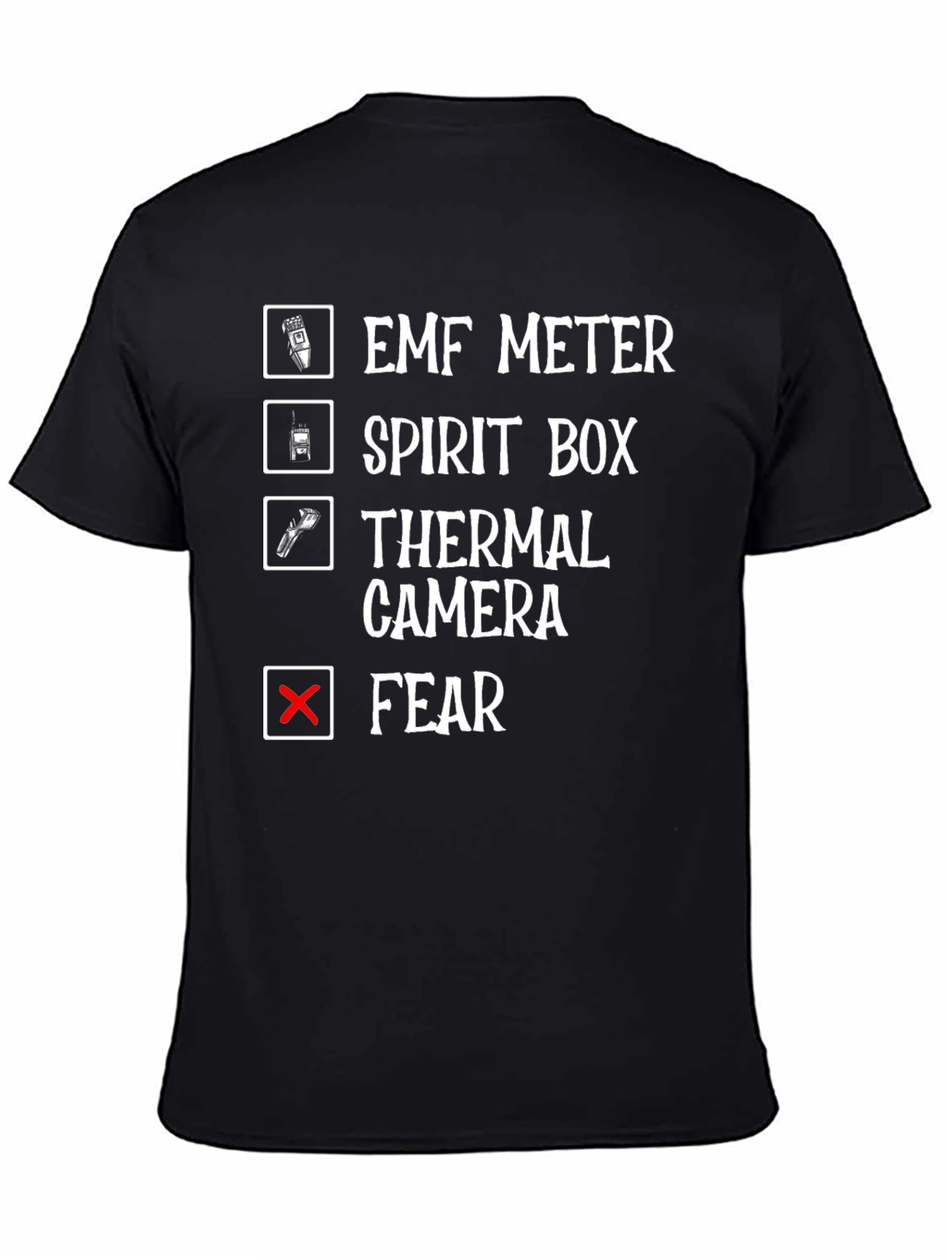 Ghost Hunting Checklist T-Shirt