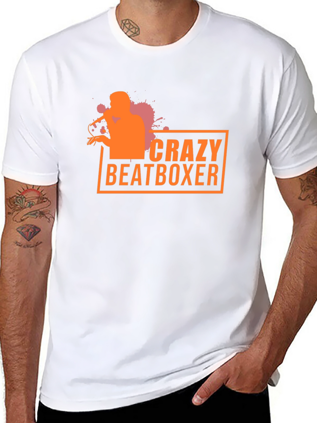 Crazy Beatboxer Graphic Tee - Black