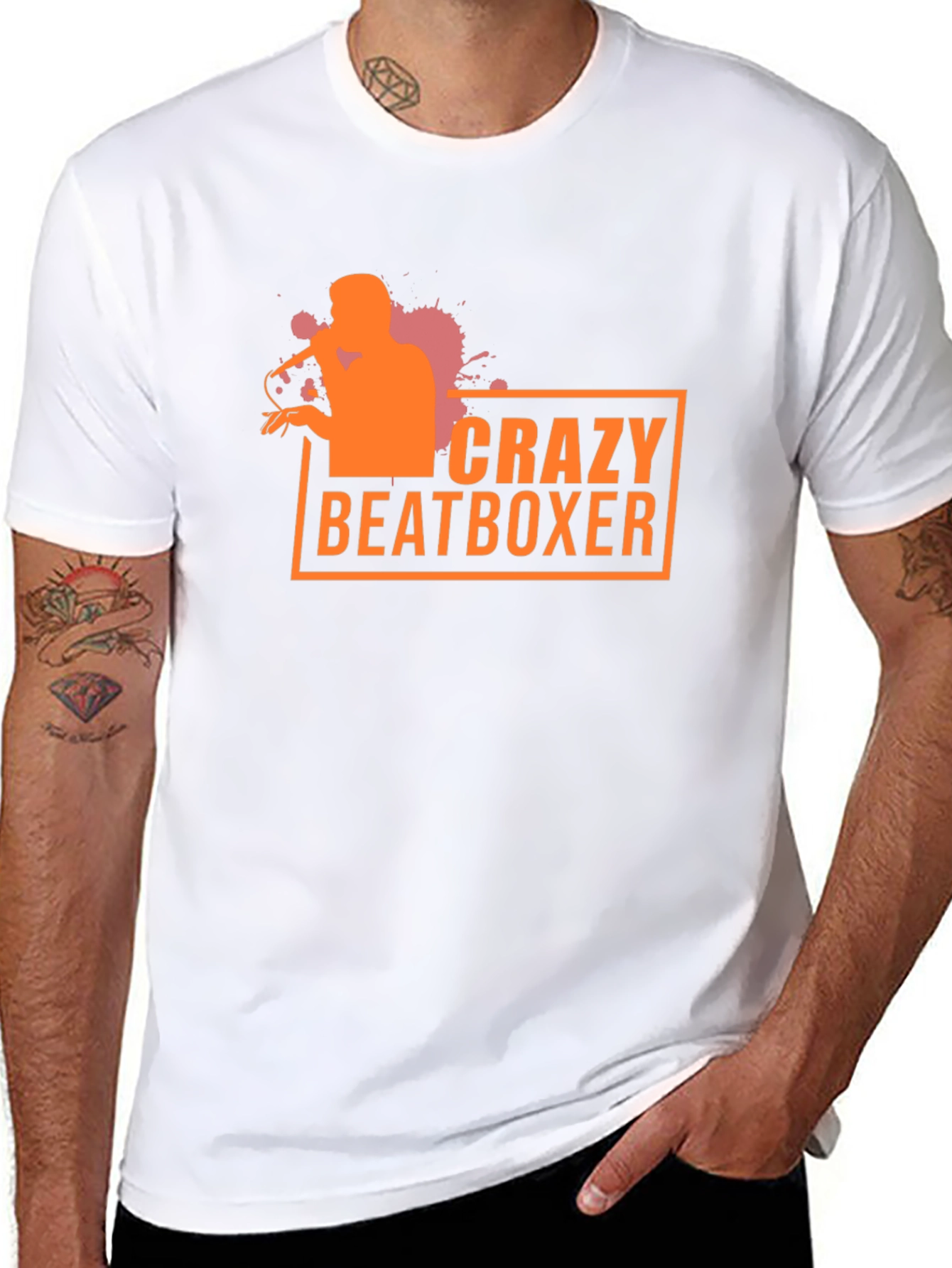 Crazy Beatboxer Graphic Tee - Black