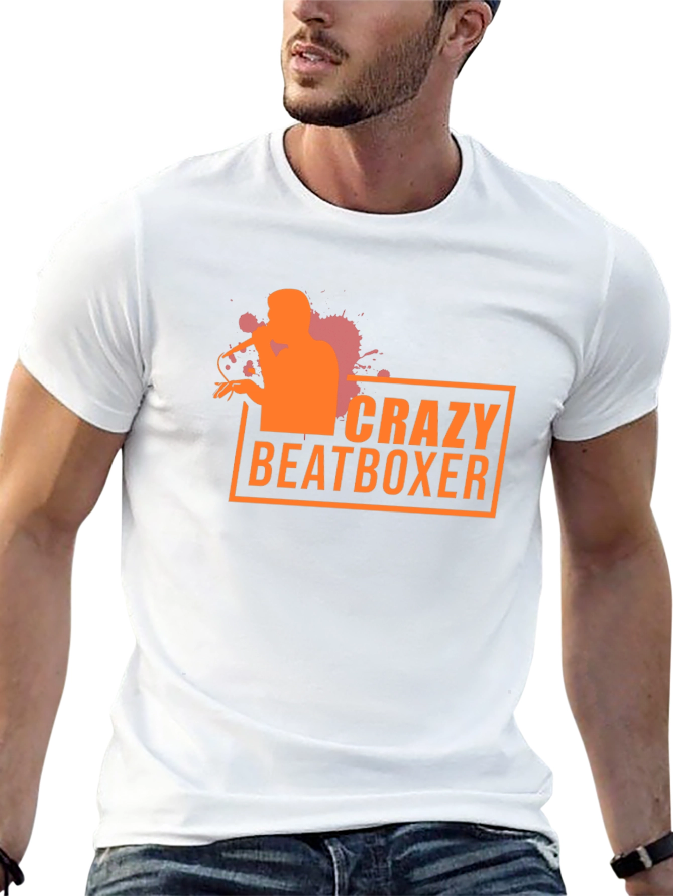 Crazy Beatboxer Graphic Tee - Black