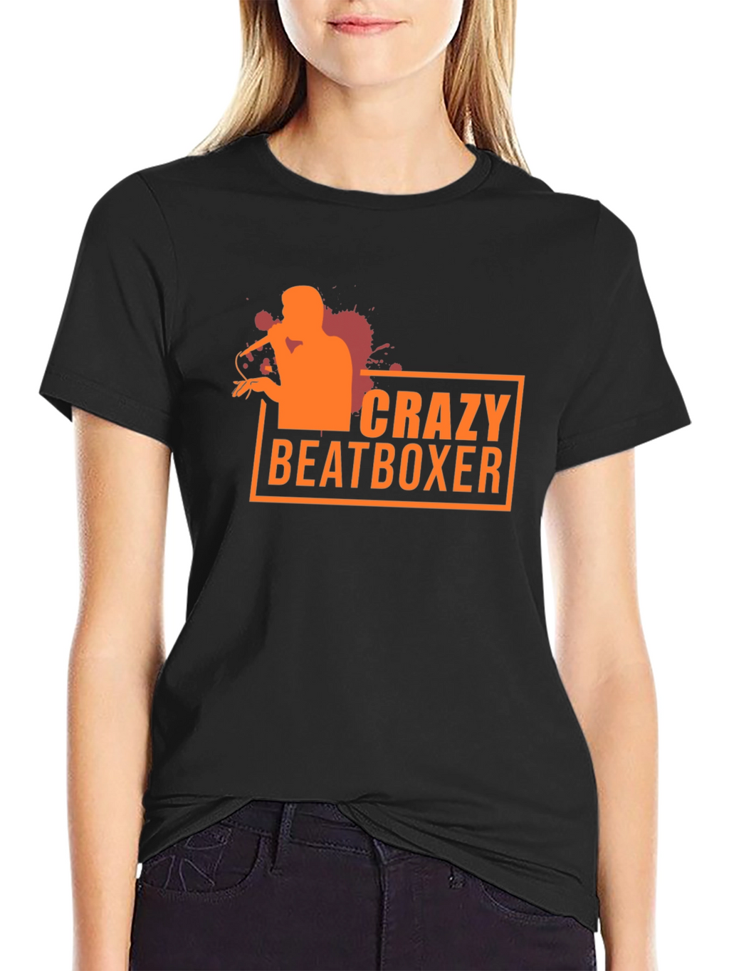 Crazy Beatboxer Graphic Tee - Black
