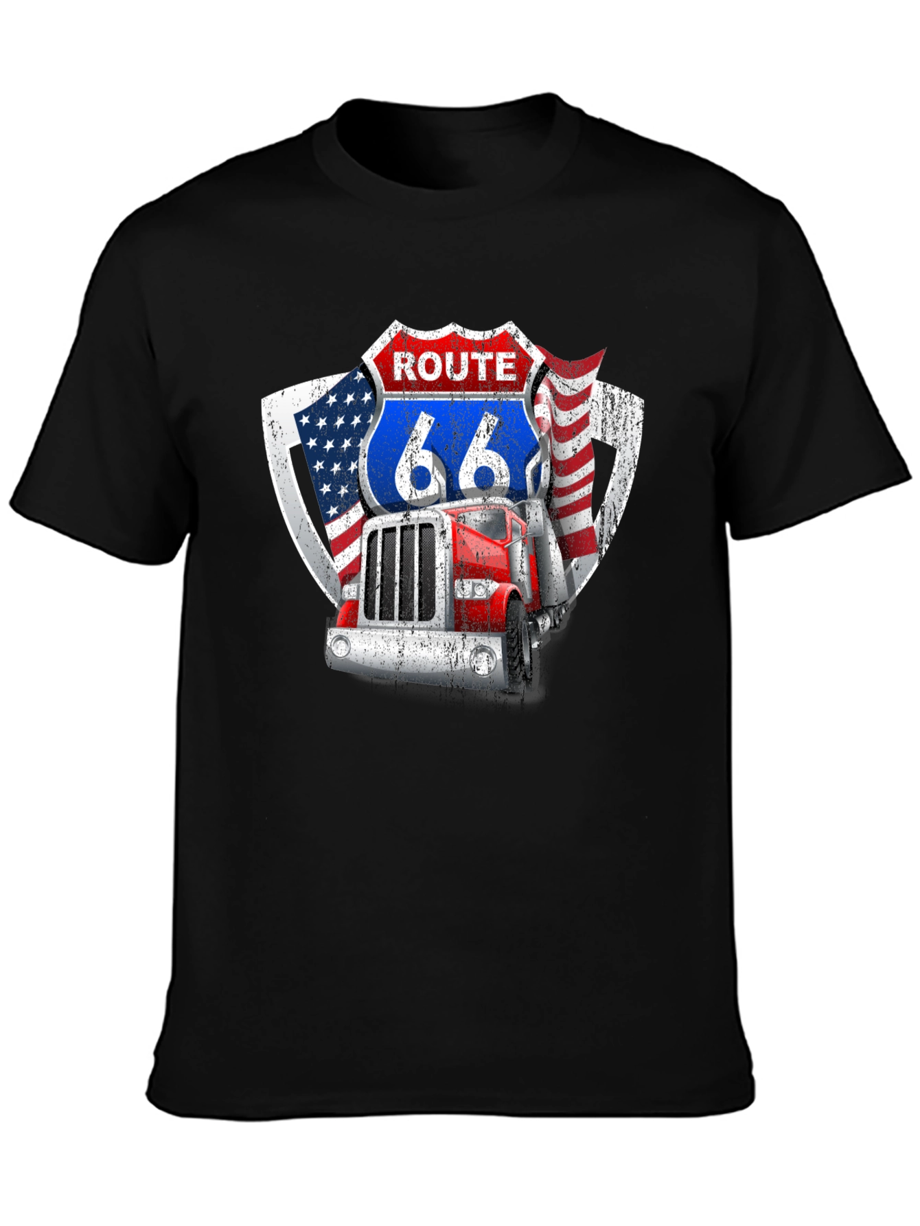Route 66 Trucker Graphic Tee