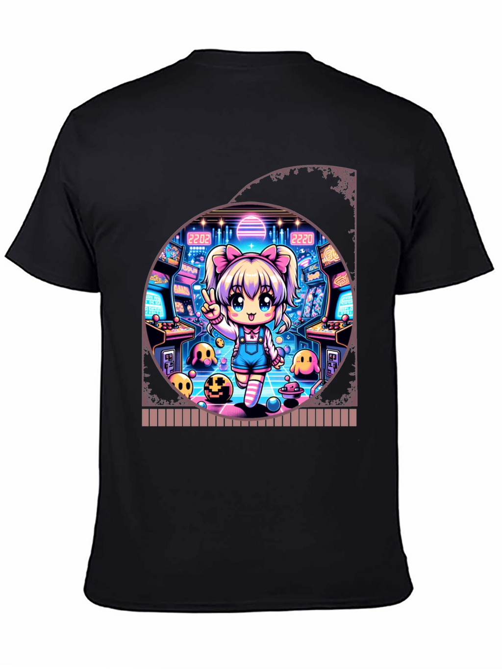Retro Arcade Anime Graphic T-Shirt