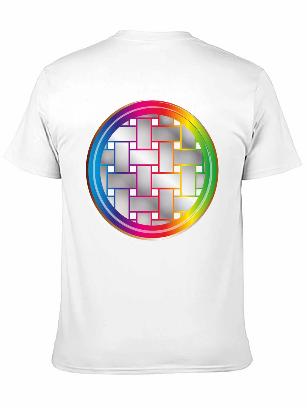 Geometric Woven Pattern Graphic Tee