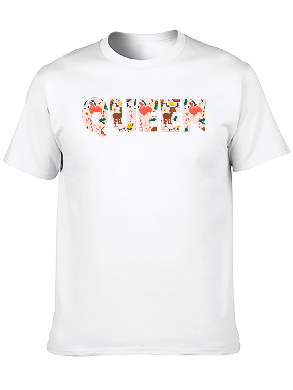 Christmas Queen Black Crew Neck T-Shirt