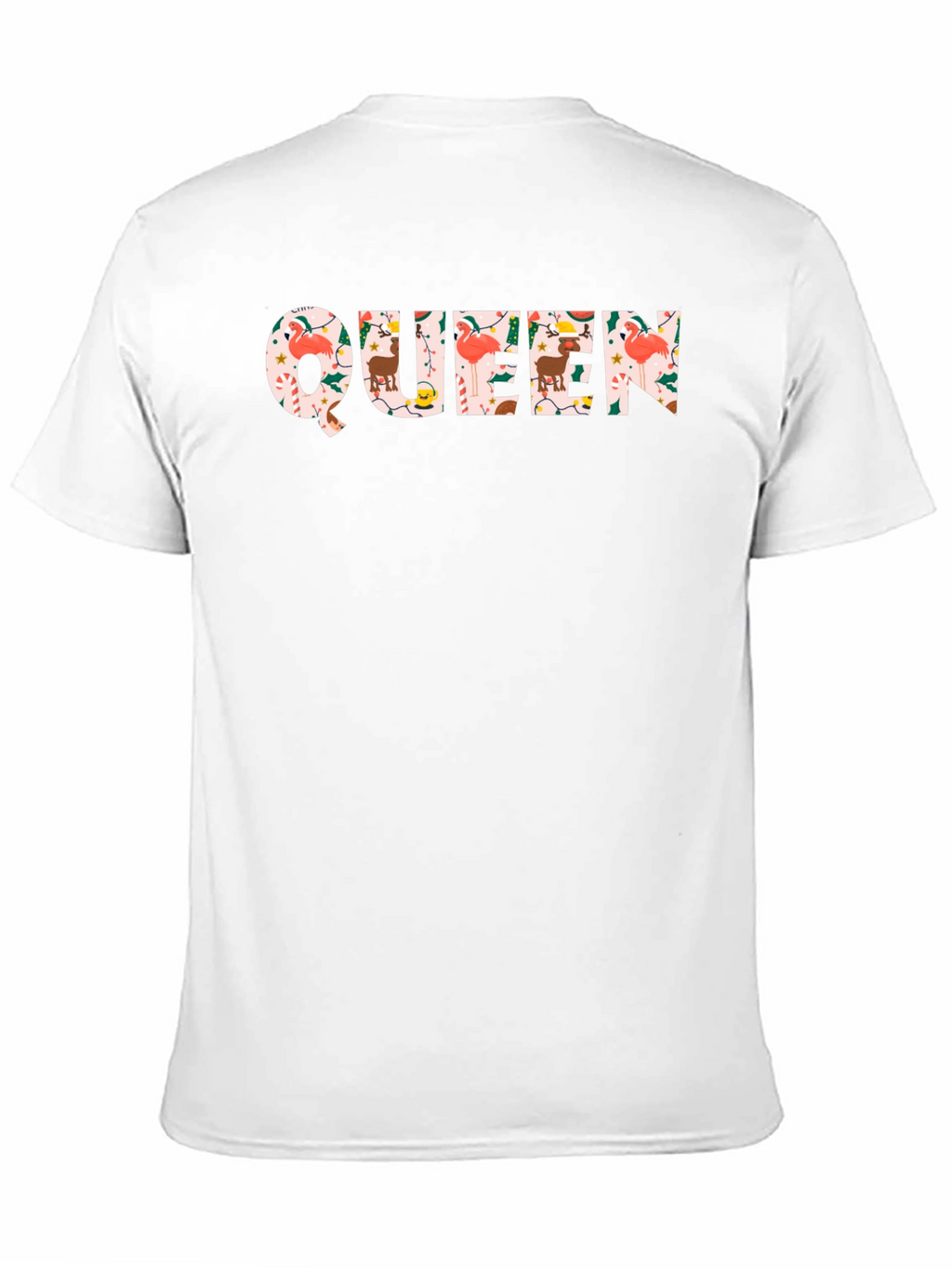 Christmas Queen Black Crew Neck T-Shirt