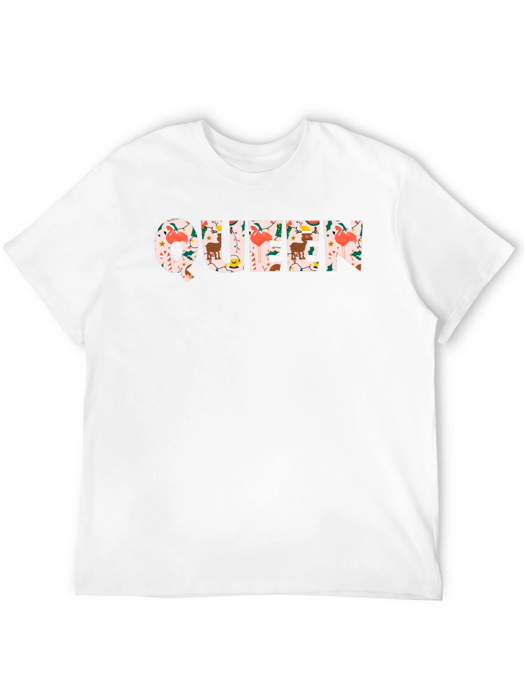 Christmas Queen Black Crew Neck T-Shirt