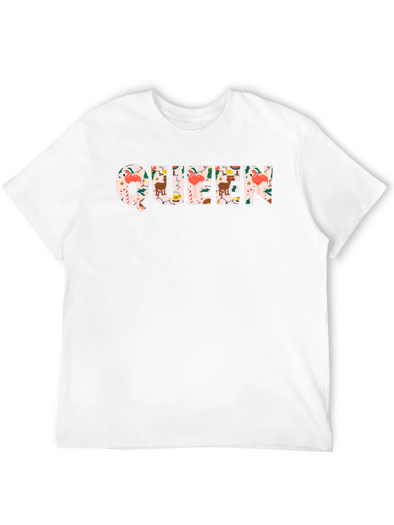 Christmas Queen Black Crew Neck T-Shirt