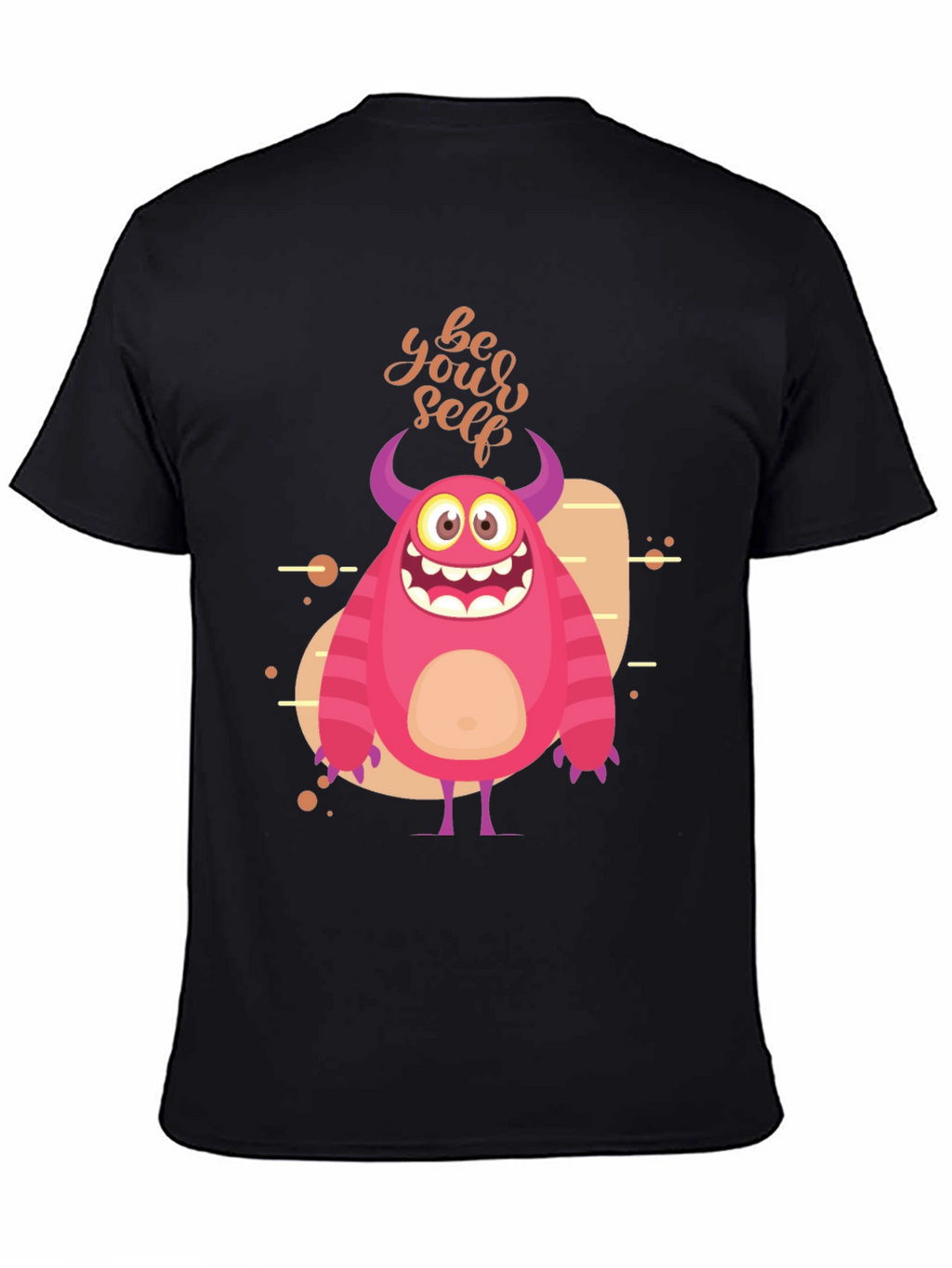 Be Yourself Monster Graphic T-Shirt - Black