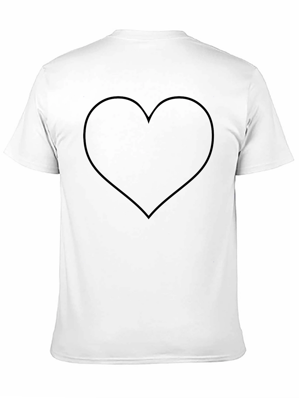 Heart Outline Black T-Shirt