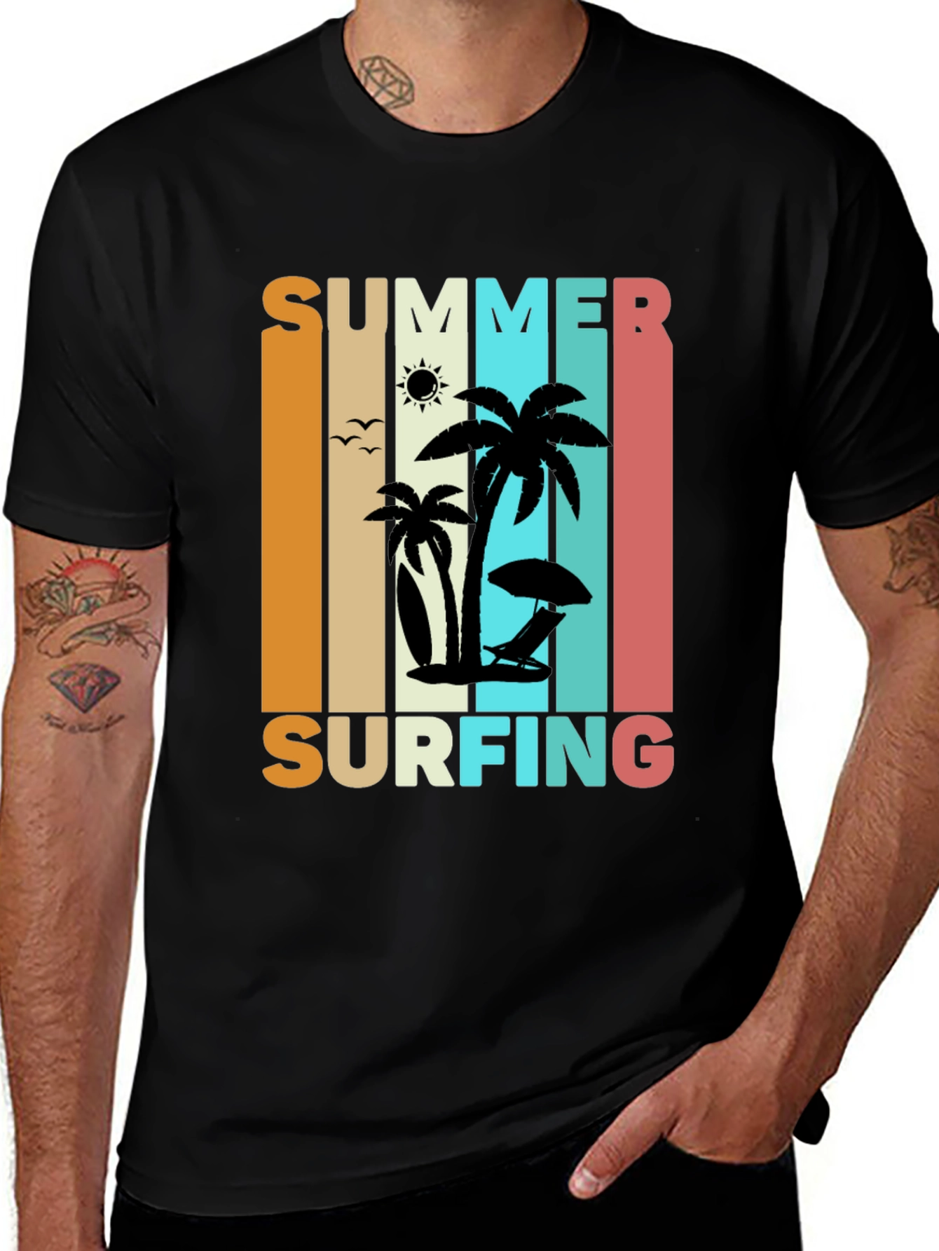 Summer Surfing Retro T-Shirt