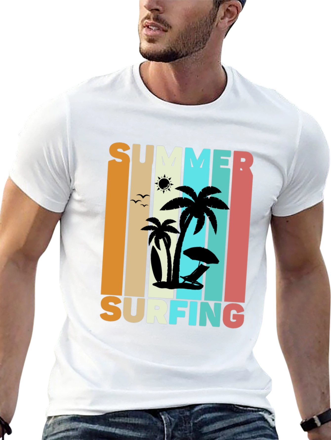 Summer Surfing Retro T-Shirt