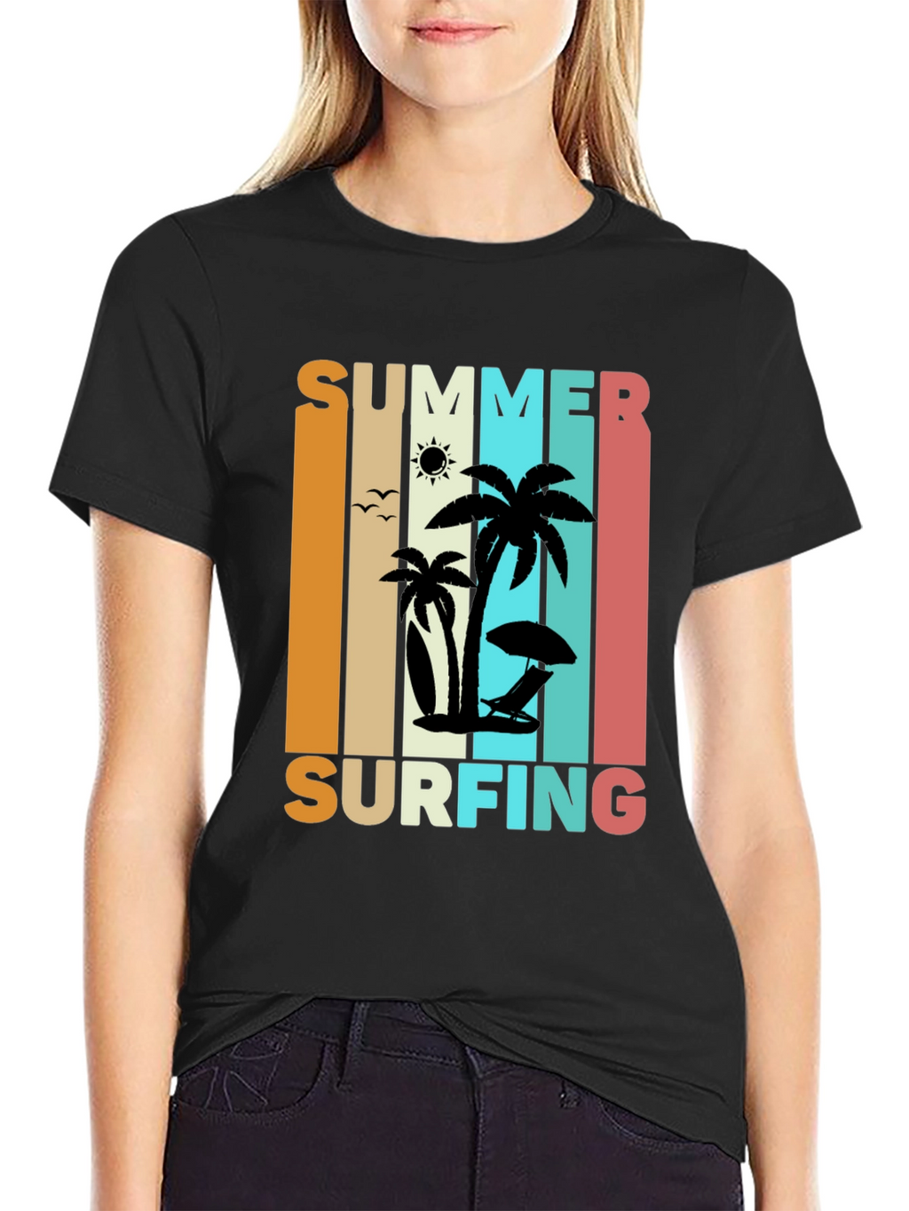 Summer Surfing Retro T-Shirt