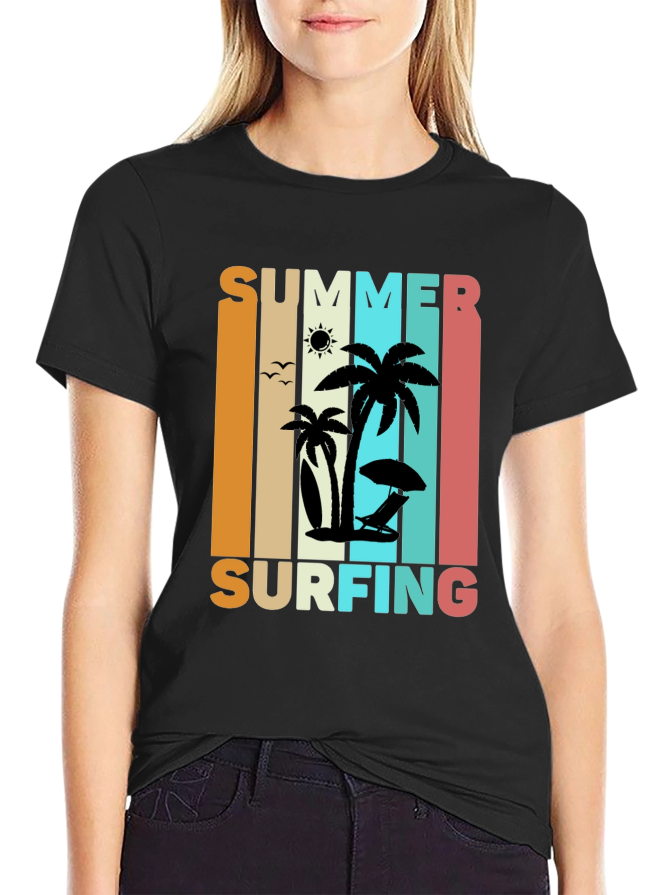 Summer Surfing Retro T-Shirt