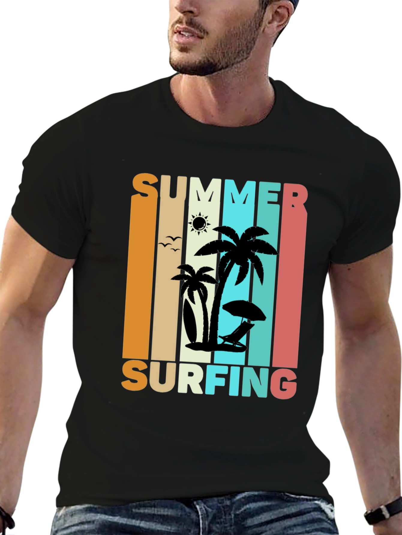 Summer Surfing Retro T-Shirt