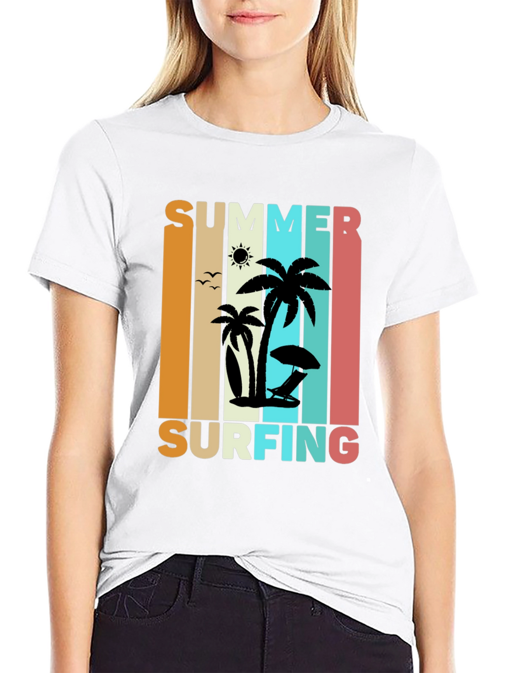 Summer Surfing Retro T-Shirt