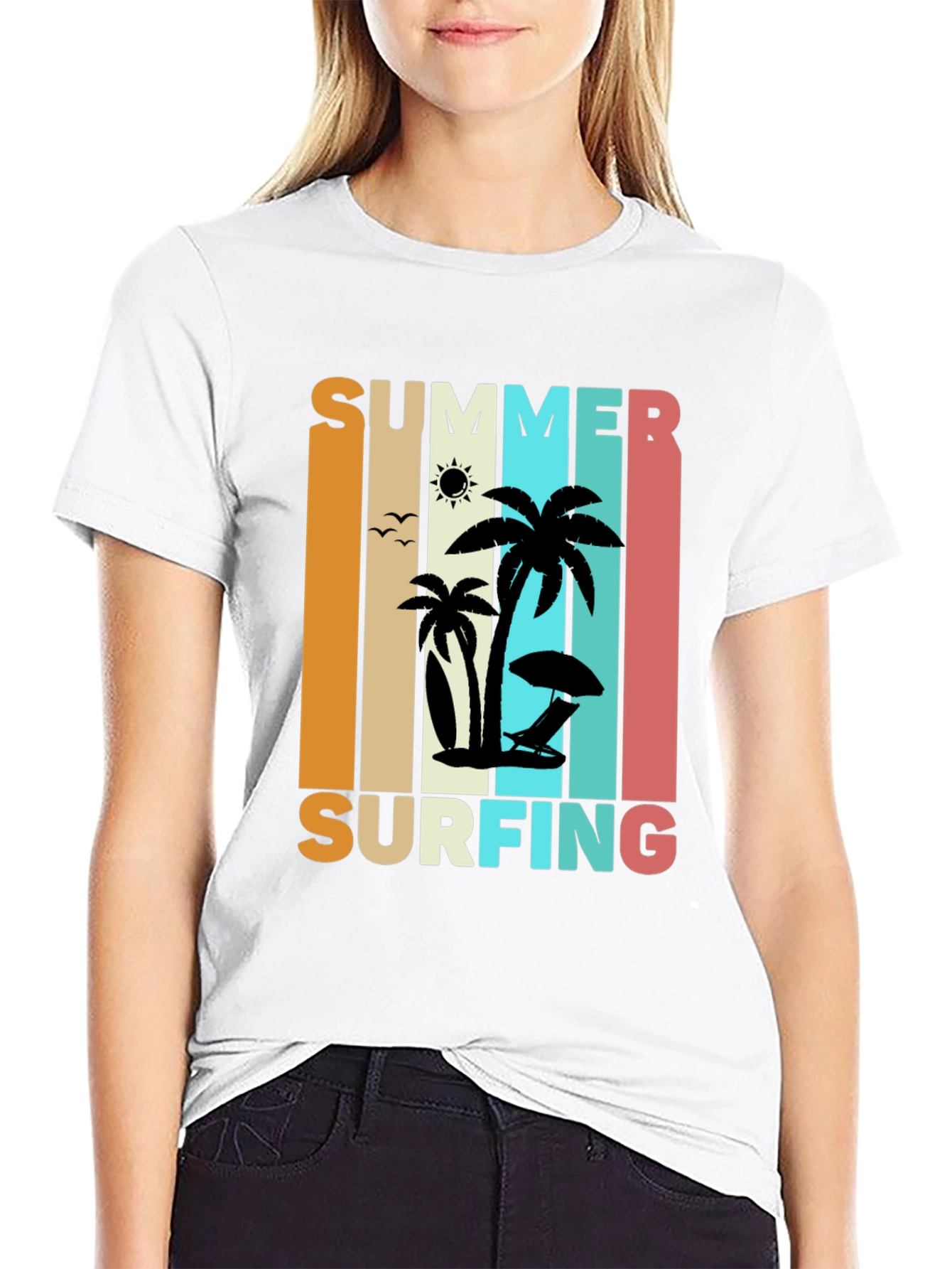 Summer Surfing Retro T-Shirt