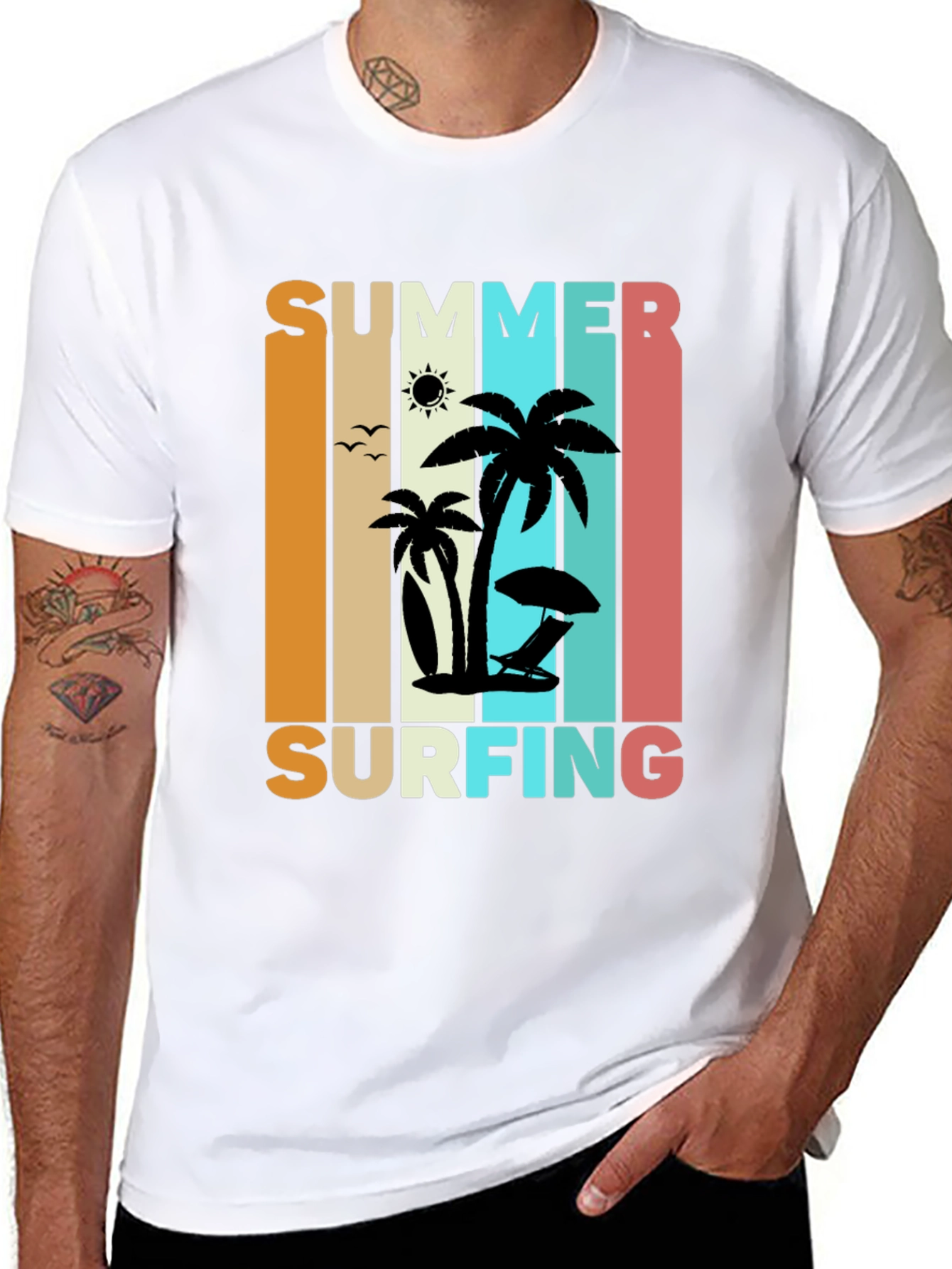 Summer Surfing Retro T-Shirt