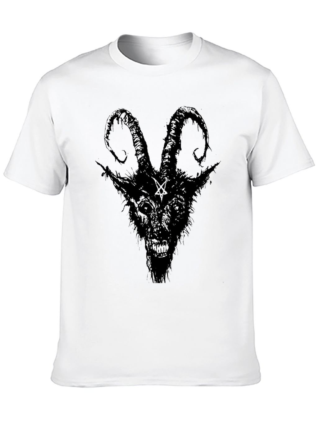 Baphomet Graphic Tee - Black Satanic Goat T-Shirt