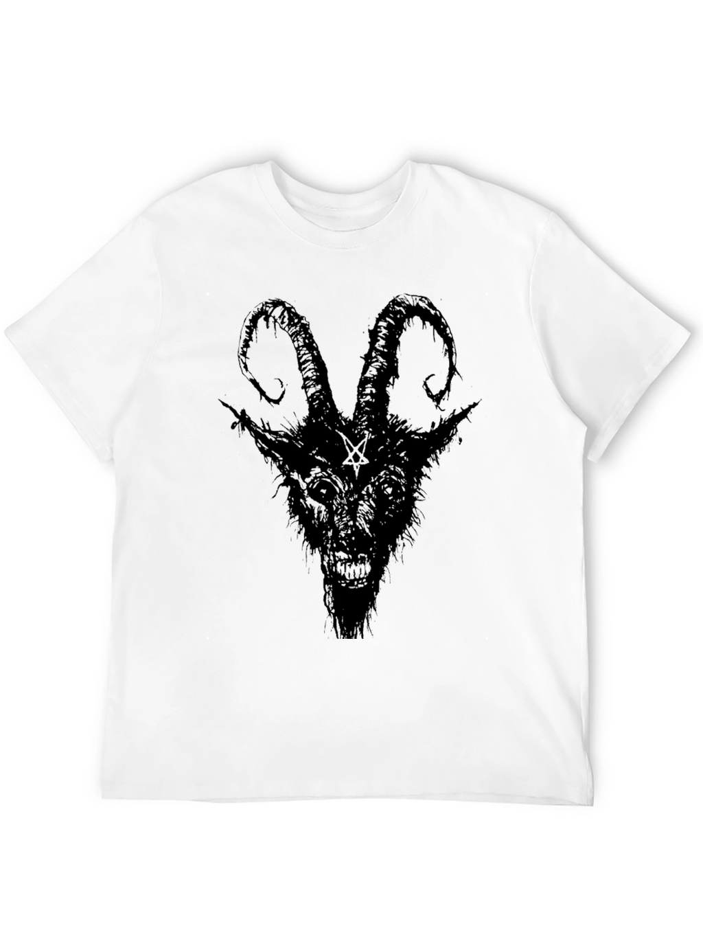 Baphomet Graphic Tee - Black Satanic Goat T-Shirt