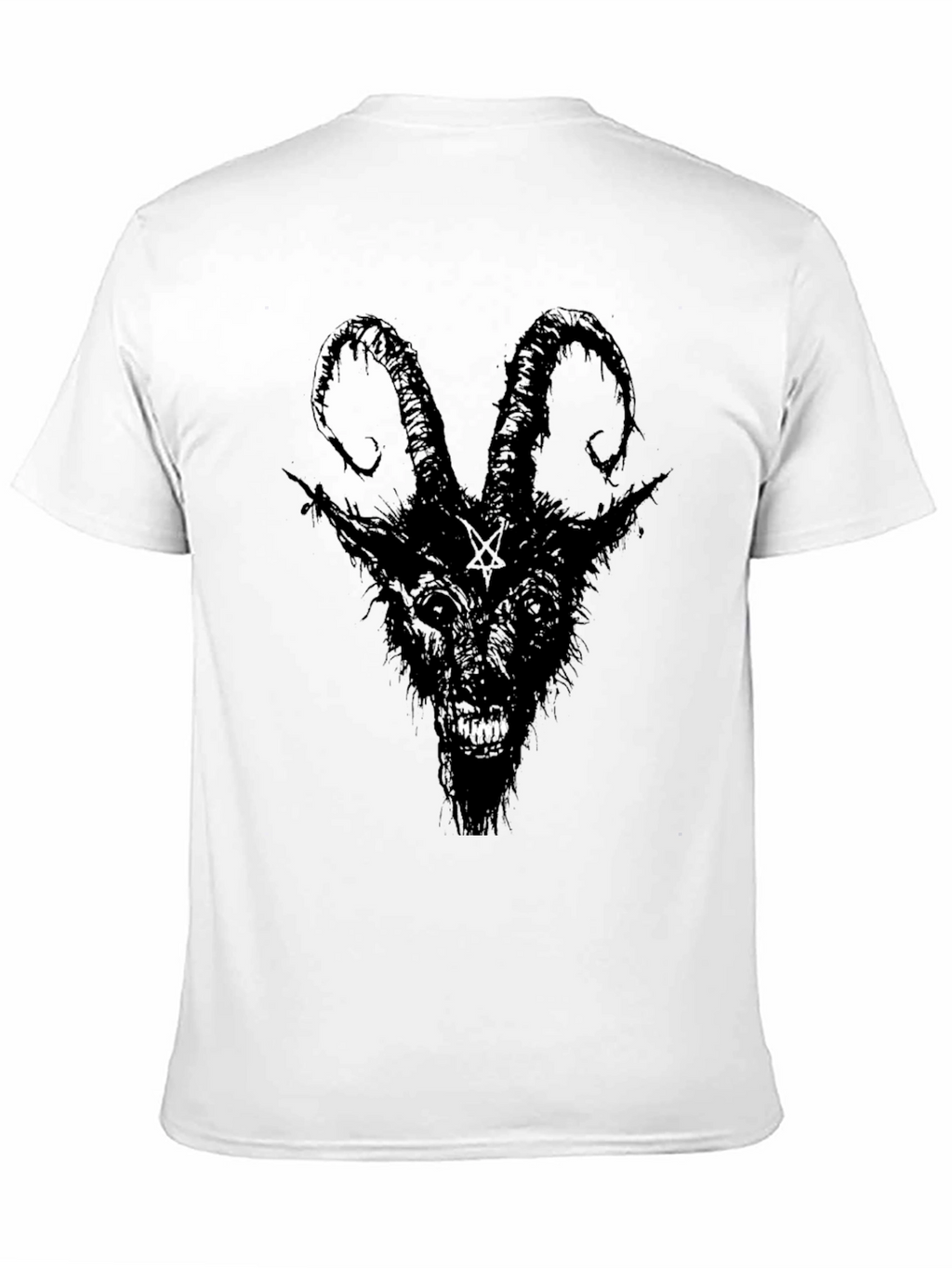 Baphomet Graphic Tee - Black Satanic Goat T-Shirt