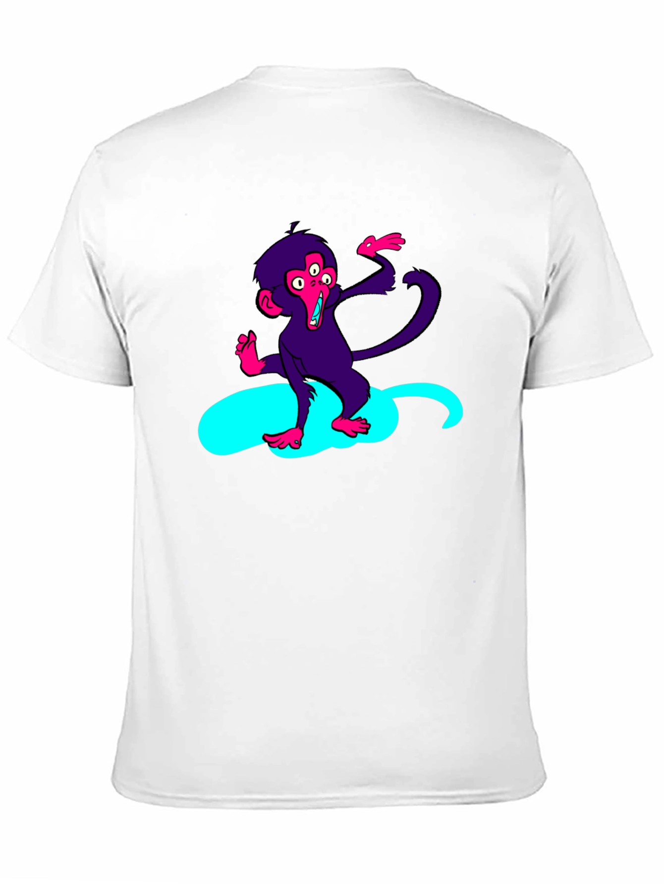Three-Eyed Monkey Graphic Tee - Black Cotton T-Shirt