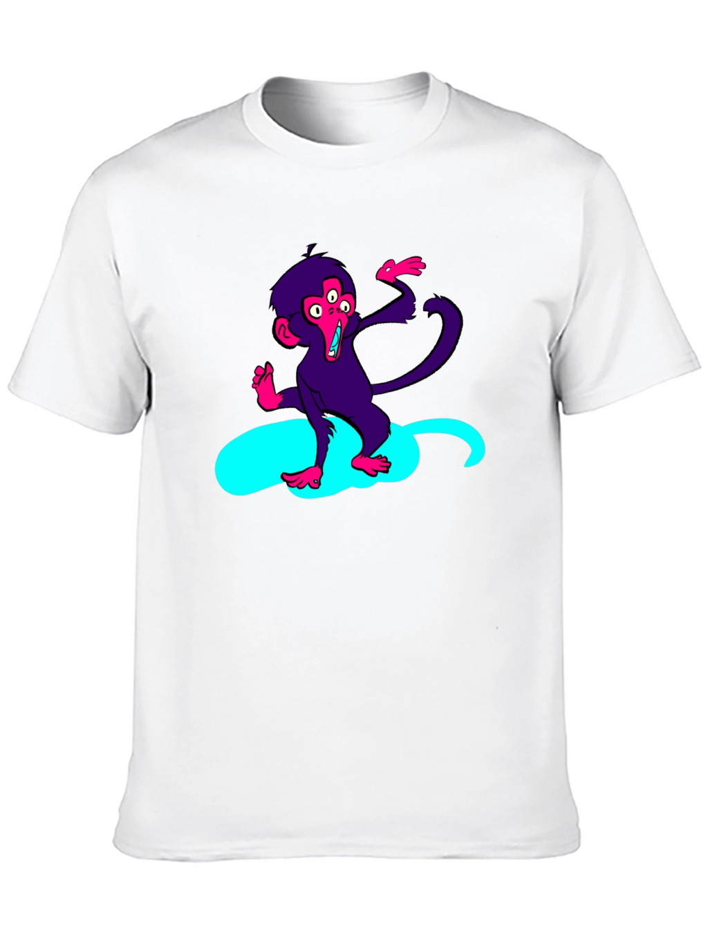 Three-Eyed Monkey Graphic Tee - Black Cotton T-Shirt