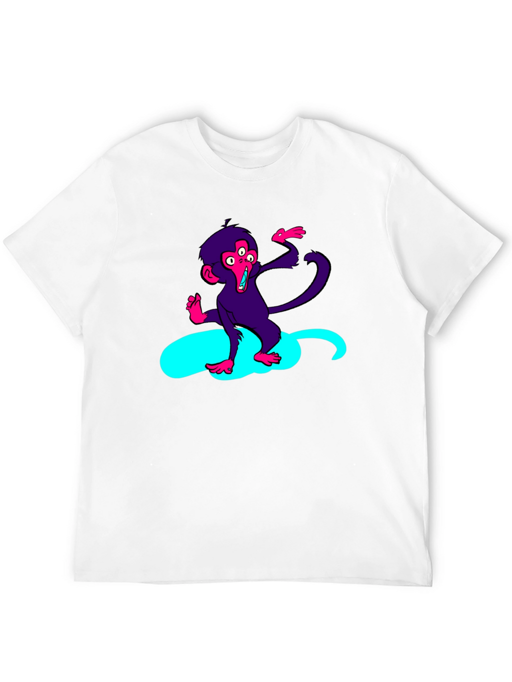 Three-Eyed Monkey Graphic Tee - Black Cotton T-Shirt