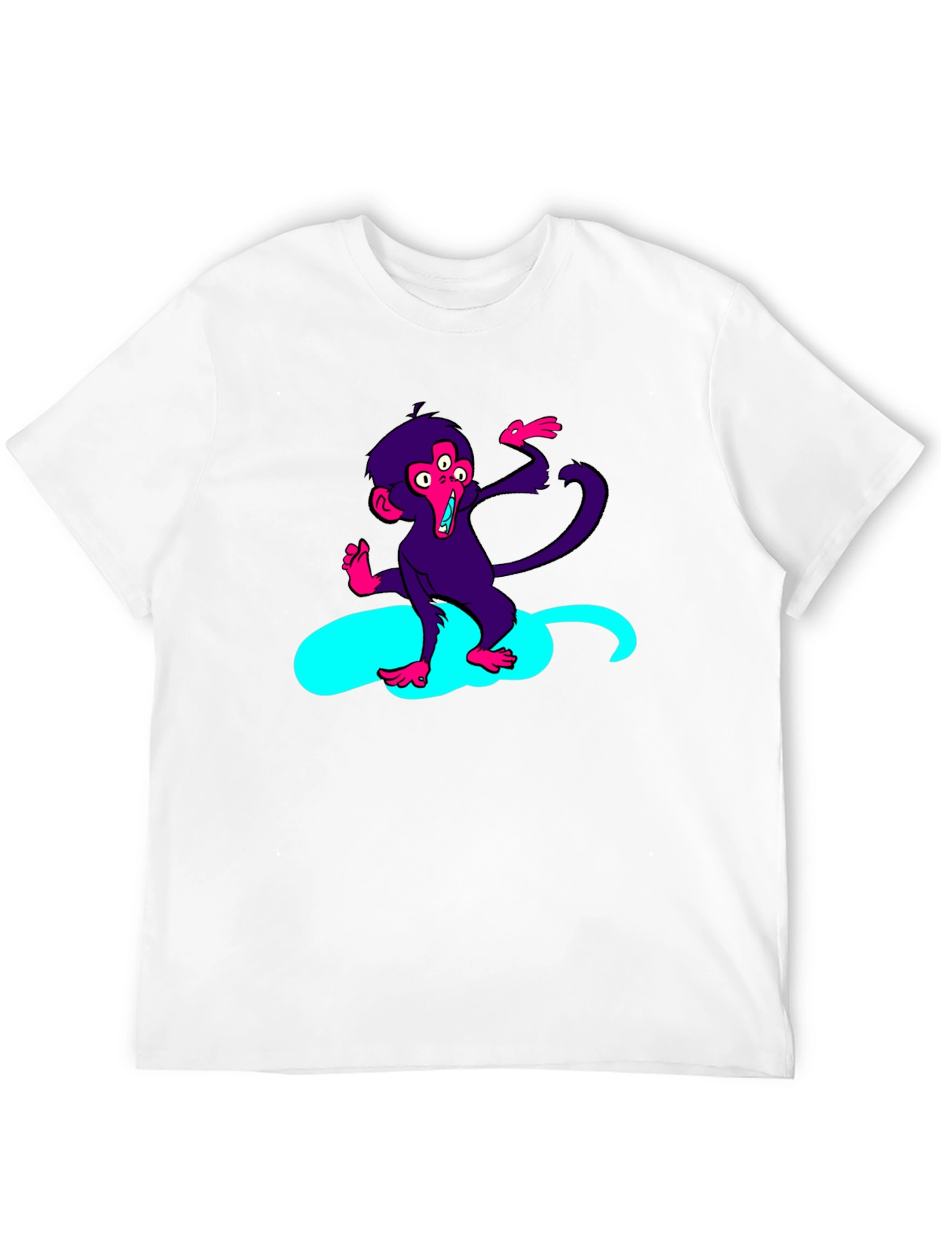 Three-Eyed Monkey Graphic Tee - Black Cotton T-Shirt