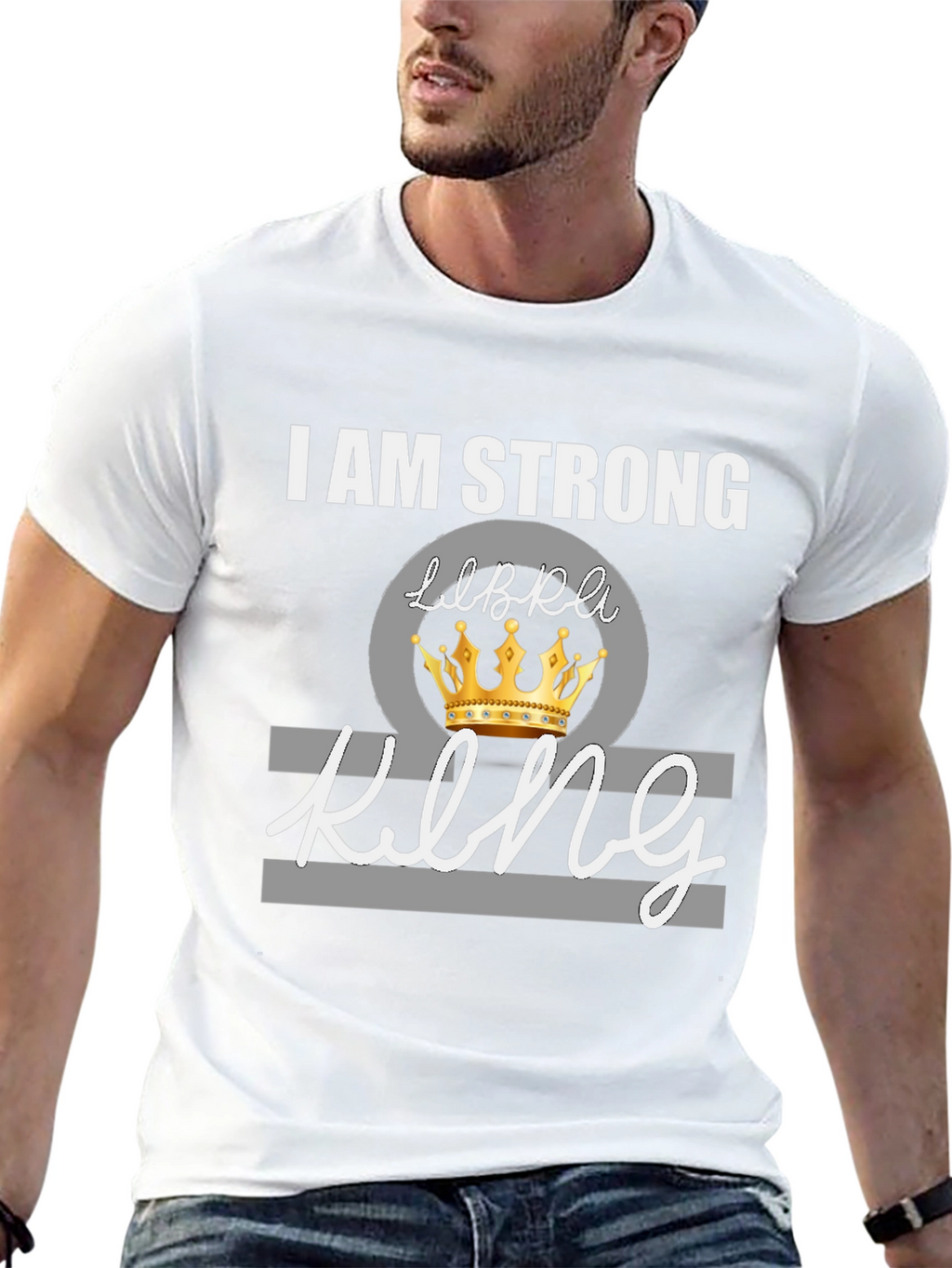 I Am Strong Libra King Graphic Tee