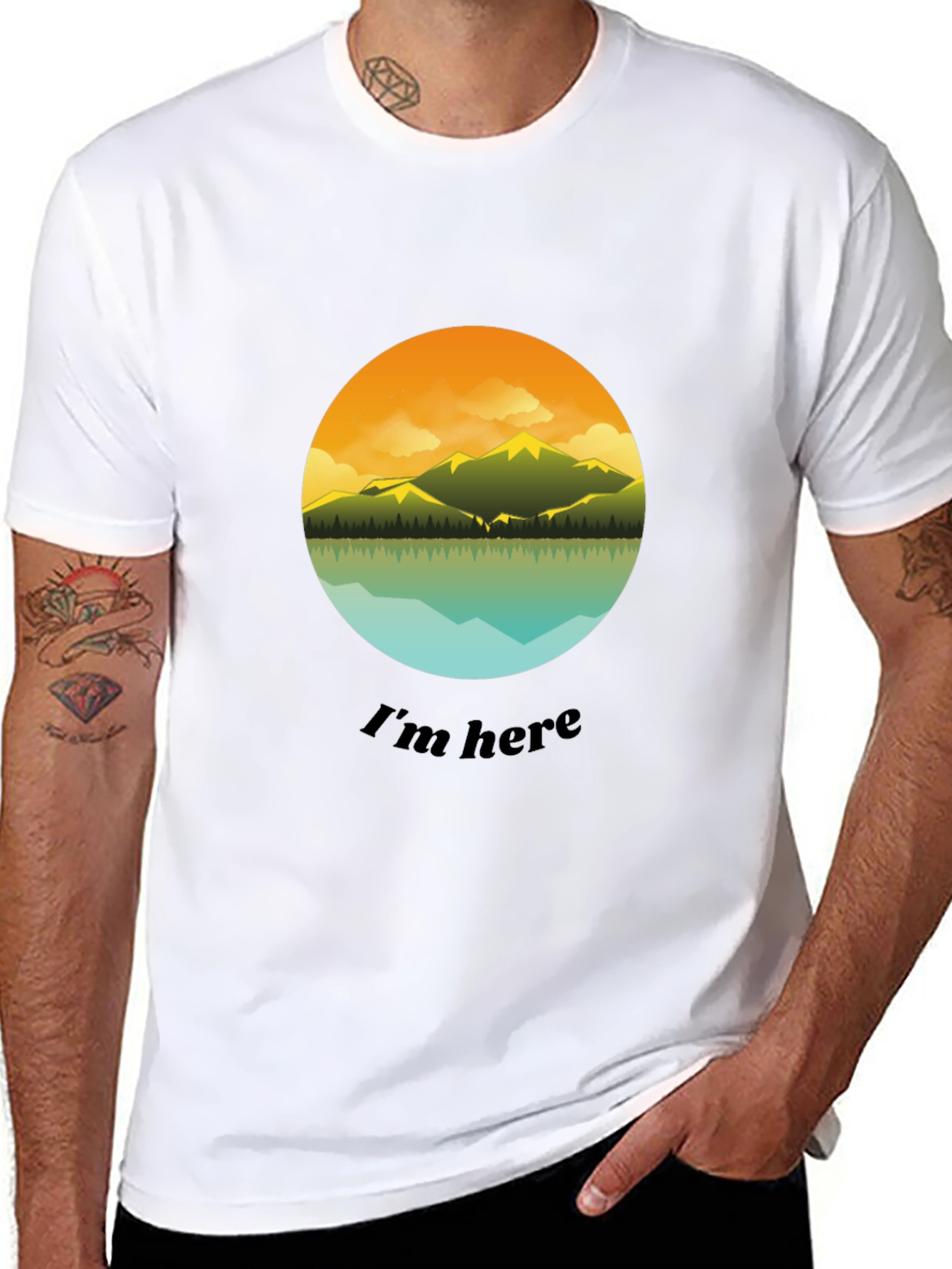 Im Here Graphic Tee - Mountain Lake Design
