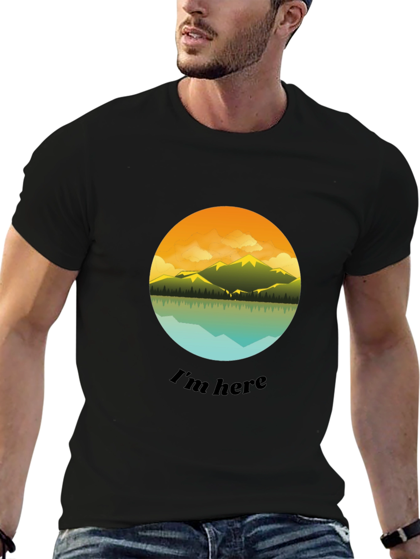 Im Here Graphic Tee - Mountain Lake Design