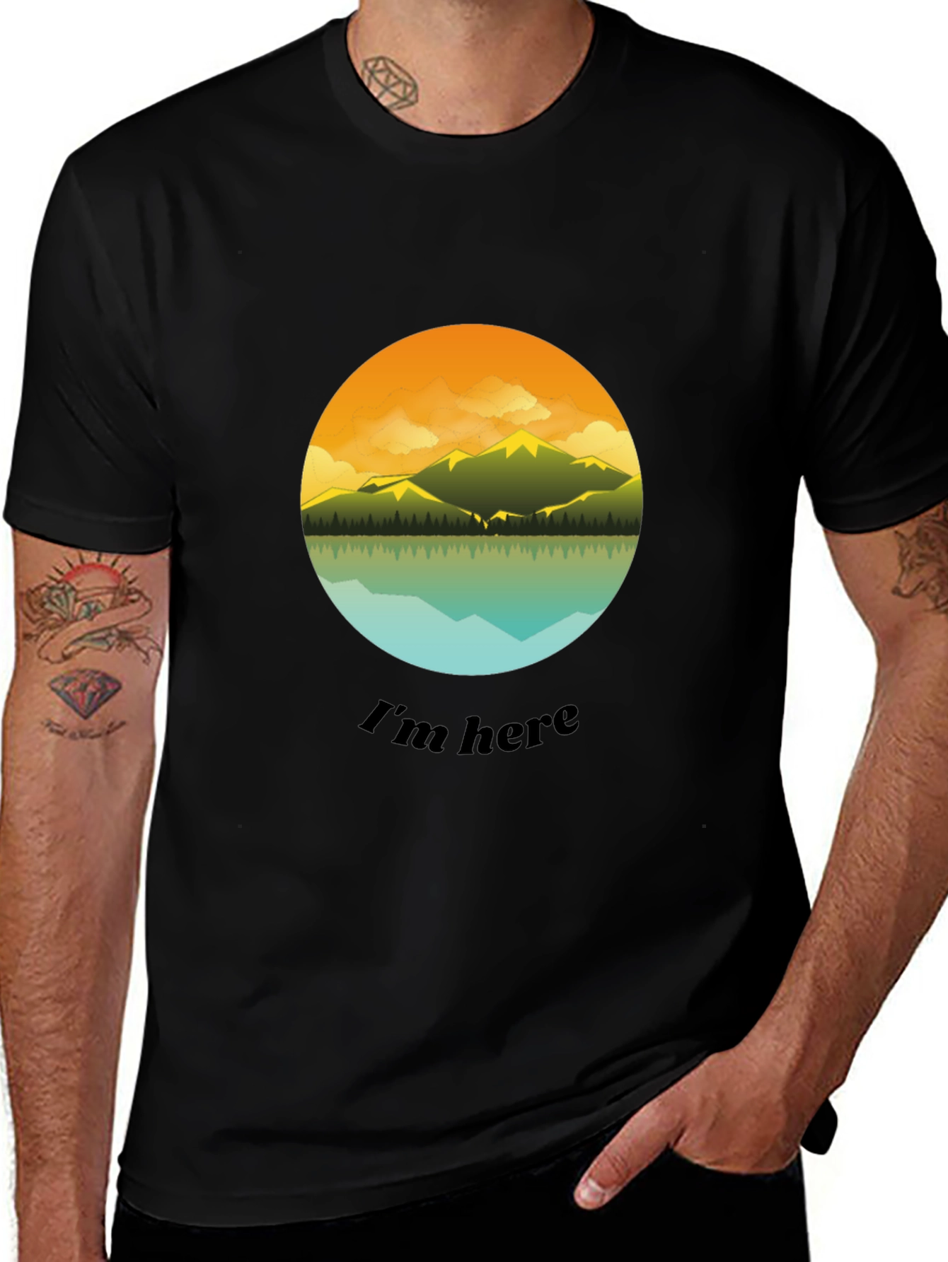 Im Here Graphic Tee - Mountain Lake Design