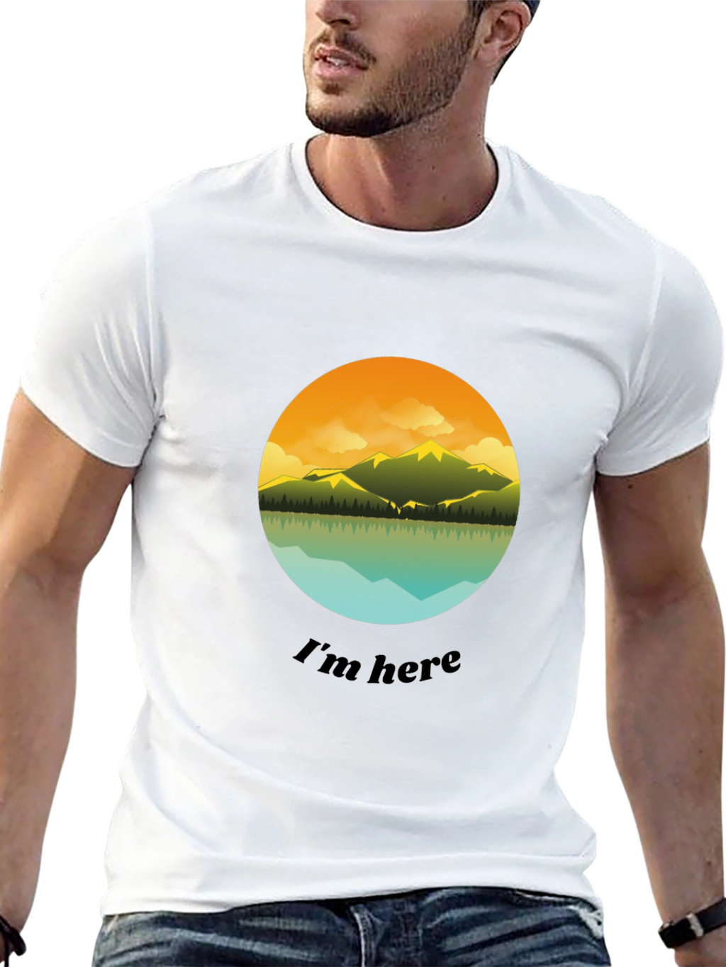 Im Here Graphic Tee - Mountain Lake Design