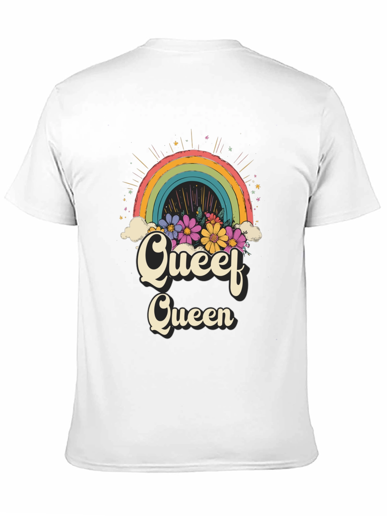 Queef Queen Rainbow Graphic Tee